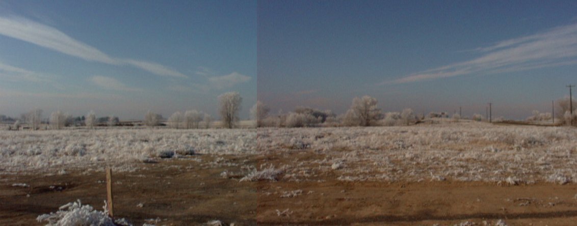 looking west from neighboring subdivision 31 Dec. '99